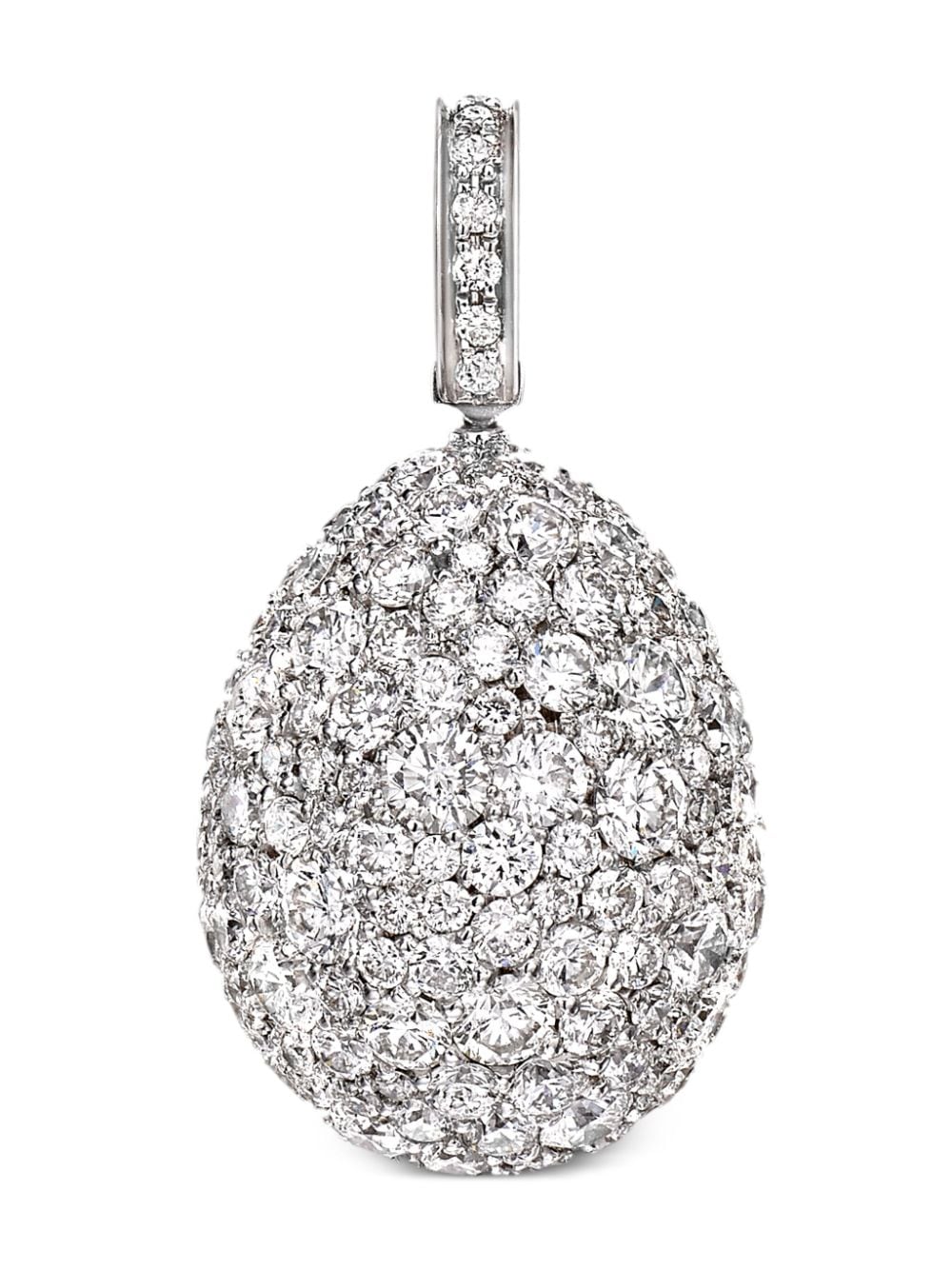 Fabergé 18kt Emotion Egg Weißgoldanhänger mit Diamanten - Silber von Fabergé