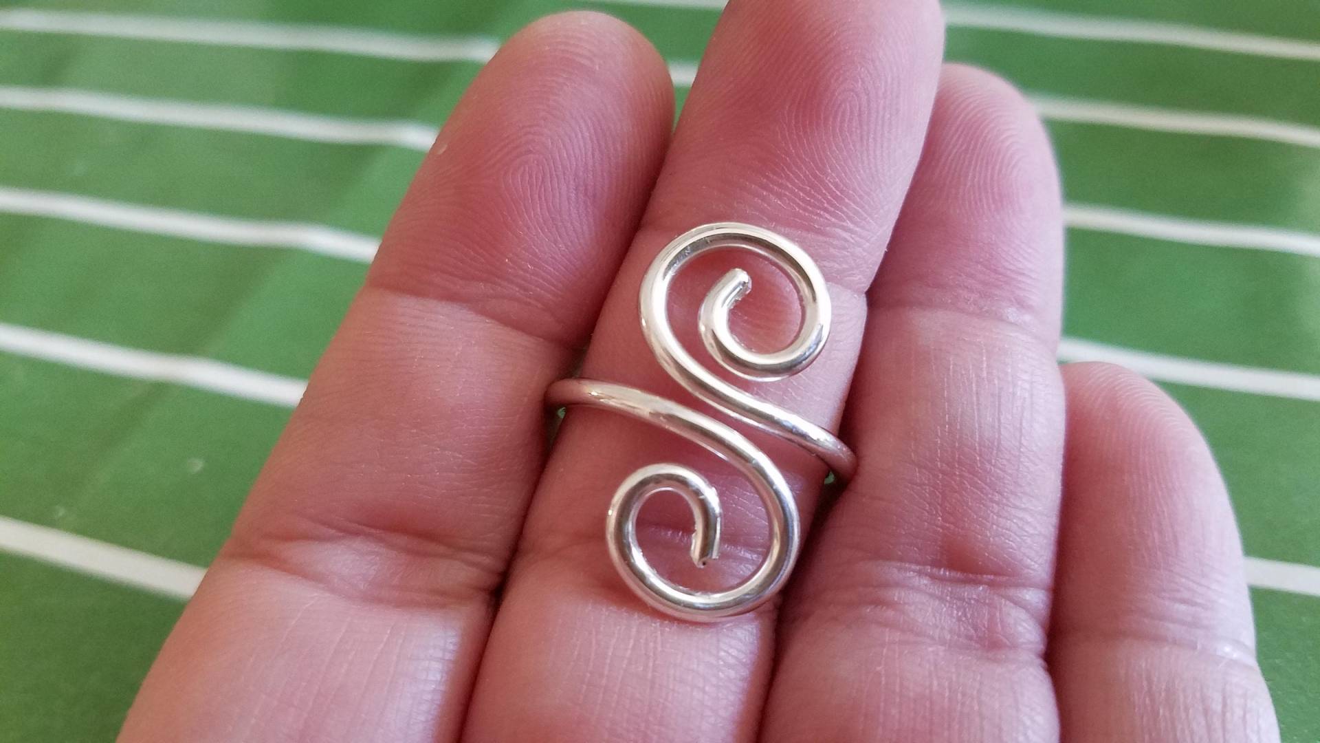 sterling Silber Drahtring, Curly Ring, Handgemacht sterling Silber Drahtring, Curly Ring, Handgemacht von FabiGems