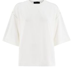 Elegantes Fabiana Filippi T-shirt Aus Baumwolle Mit Diamant-stickerei - Weiß von Fabiana Filippi