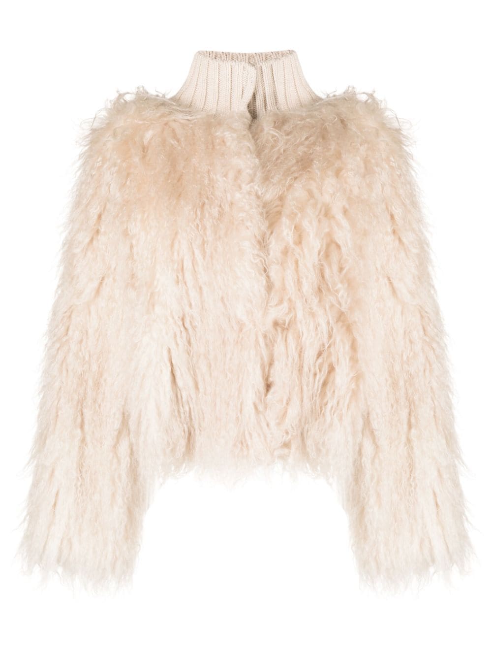 Fabiana Filippi Jacke mit Faux Fur - Nude von Fabiana Filippi