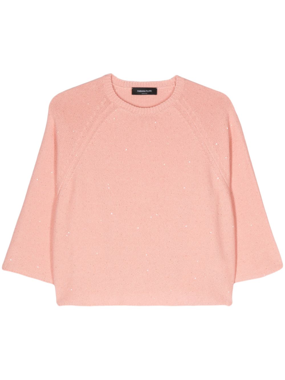 Fabiana Filippi Pullover mit Pailletten - Rosa von Fabiana Filippi