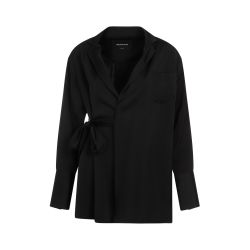 Fabiana Filippi Schwarzer Satin-blazer Aus Viskose Für Damen von Fabiana Filippi