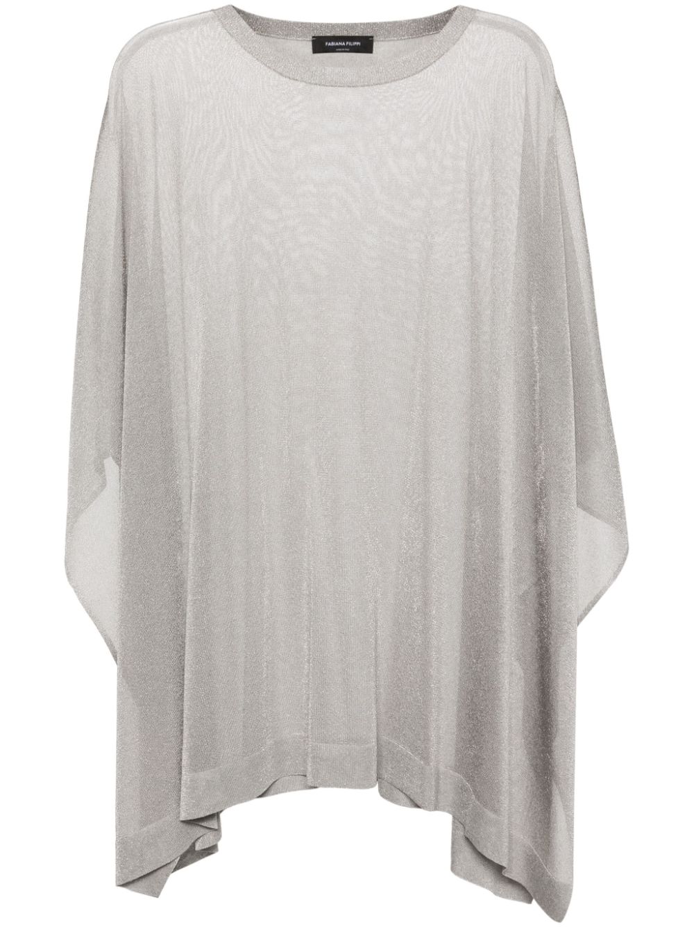 Fabiana Filippi Semi-transparentes Cape - Grau von Fabiana Filippi