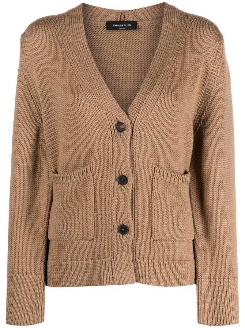 Fabiana Filippi Cardigan mit V-Ausschnitt - Braun von Fabiana Filippi