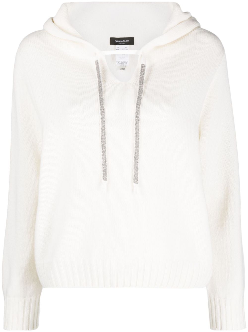 Fabiana Filippi Hoodie mit V-Ausschnitt - Weiß von Fabiana Filippi