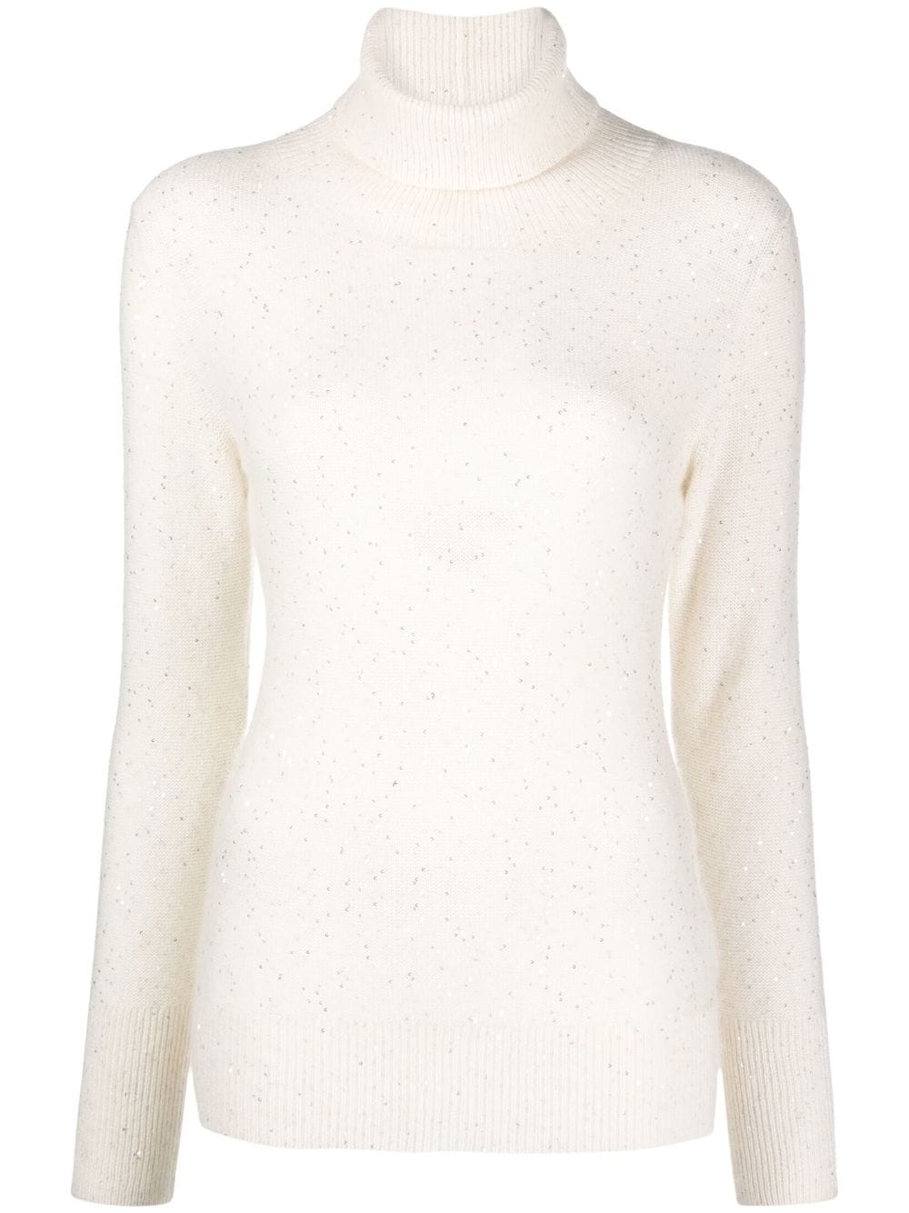 Fabiana Filippi Rollkragenpullover mit Pailletten - Nude von Fabiana Filippi