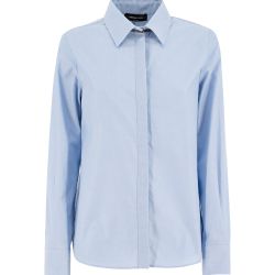 Himmelblaue Baumwoll-bluse Slim-fit Von Fabiana Filippi von Fabiana Filippi