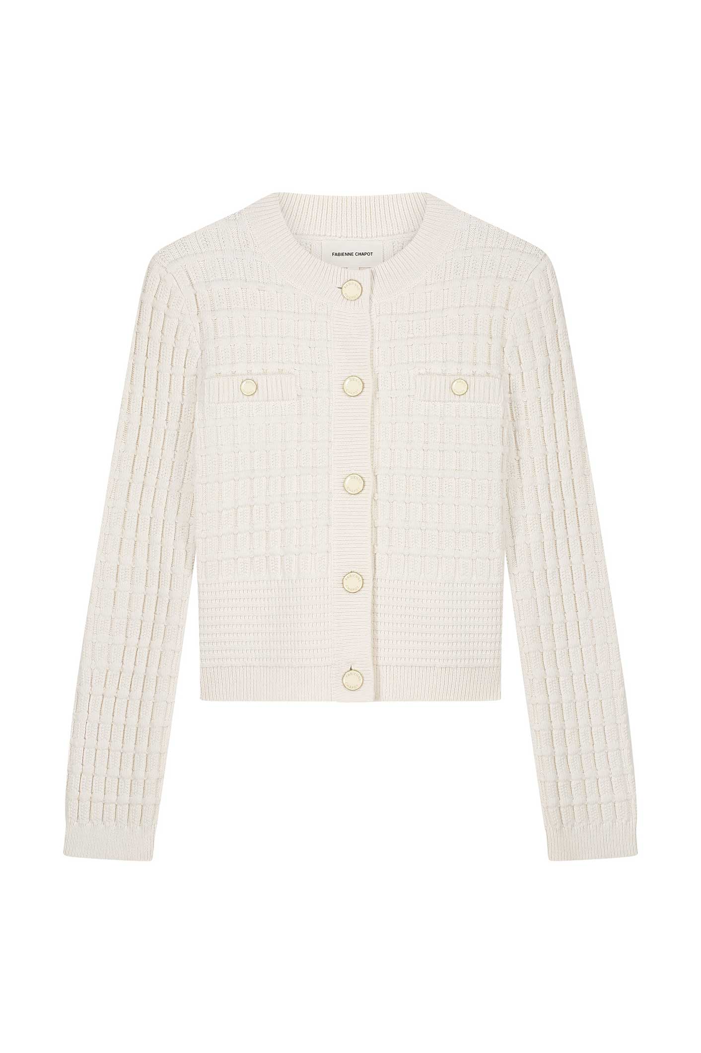 Fabienne Chapot - Strickjacke weiß - Gr. - S von Fabienne Chapot