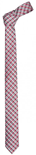 Fabio Farini - Moderne Herren Krawatte kariert in 6cm Breite - Schlipse mit Karomuster für jeden Anlass Mehrfarbig Rot Grau Weiß von Fabio Farini