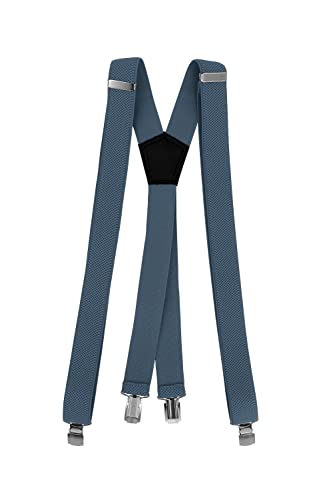 Fabio Farini 3 cm breiter Hosenträger X-Form für Herren - Hellblau von Fabio Farini