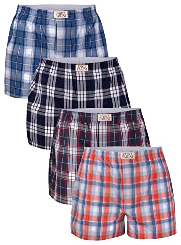 Fabio Farini - 4 er Boxershorts Webboxer Herren Boxer Shorts Unterhose Unterwäsche Baumwolle - 13 S von Fabio Farini