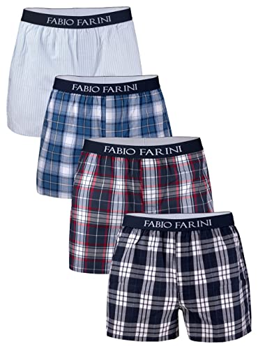 Fabio Farini - 4 er Boxershorts Webboxer Herren Boxer Shorts Unterhose Unterwäsche Baumwolle - 5a S von Fabio Farini