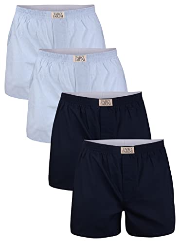 Fabio Farini 4 er Boxershorts Webboxer Herren Boxer Shorts Unterhose Unterwäsche Baumwolle - Set 11 S von Fabio Farini