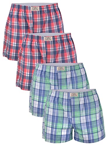 Fabio Farini - 4 er Boxershorts Webboxer Herren Boxer Shorts Unterhose Unterwäsche Baumwolle - Set 29 M von Fabio Farini