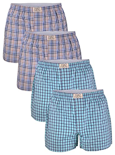 Fabio Farini 4 er Boxershorts Webboxer Herren Boxer Shorts Unterhose Unterwäsche Baumwolle - Set 30 M von Fabio Farini