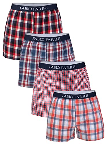 Fabio Farini 4 er Boxershorts Webboxer Herren Boxer Shorts Unterhose Unterwäsche Baumwolle - Set 3a S von Fabio Farini