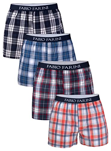 Fabio Farini 4 er Boxershorts Webboxer Herren Boxer Shorts Unterhose Unterwäsche Baumwolle - Set 6a S von Fabio Farini