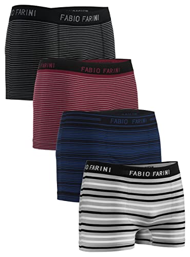 Fabio Farini 4er-Pack Seamless Boxershorts Unterhosen Männer aus Microfaser, Nahtlose Retroshorts für Herren im Multi-Set - Set 27 M von Fabio Farini