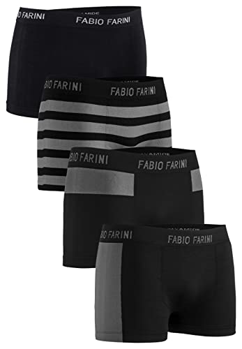 Fabio Farini 4er-Pack Seamless Boxershorts Unterhosen Männer aus Microfaser, Nahtlose Retroshorts für Herren im Multi-Set - Set 34 M von Fabio Farini