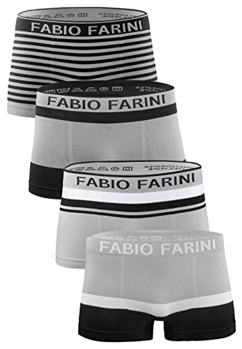 Fabio Farini 4er-Pack Seamless Boxershorts Unterhosen Männer aus Microfaser, Nahtlose Retroshorts für Herren im Multi-Set - Set 5 M von Fabio Farini