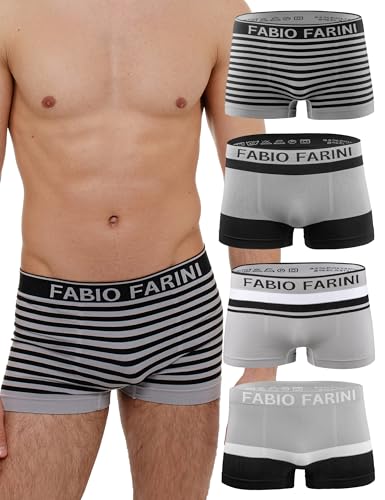 Fabio Farini - 4er-Pack Seamless Boxershorts Unterhosen Männer aus Microfaser, Nahtlose Retroshorts für Herren im Multi-Set - Set 5 XL von Fabio Farini
