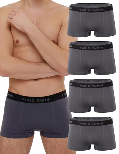 Fabio Farini 4er-Pack Seamless Boxershorts Unterhosen Männer aus Microfaser, Nahtlose Retroshorts für Herren im Multi-Set - Set 6 S von Fabio Farini