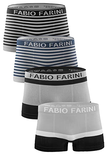 Fabio Farini 4er-Pack Seamless Boxershorts Unterhosen Männer aus Microfaser, Nahtlose Retroshorts für Herren im Multi-Set - Set 2 L von Fabio Farini