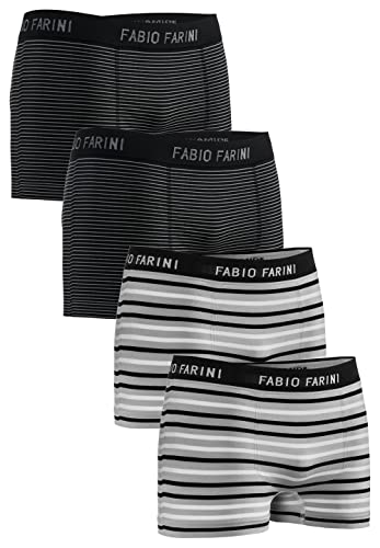 Fabio Farini 4er-Pack Seamless Boxershorts Unterhosen Männer aus Microfaser, Nahtlose Retroshorts für Herren im Multi-Set - Set 28 L von Fabio Farini