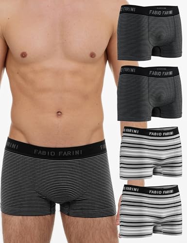 Fabio Farini - 4er-Pack Seamless Boxershorts Unterhosen Männer aus Microfaser, Nahtlose Retroshorts für Herren Multi-Set - Set 28 XL von Fabio Farini