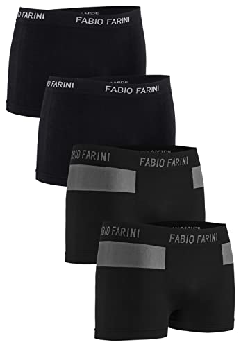 Fabio Farini 4er-Pack Seamless Boxershorts Unterhosen Männer aus Microfaser, Nahtlose Retroshorts für Herren im Multi-Set - Set 29 M von Fabio Farini