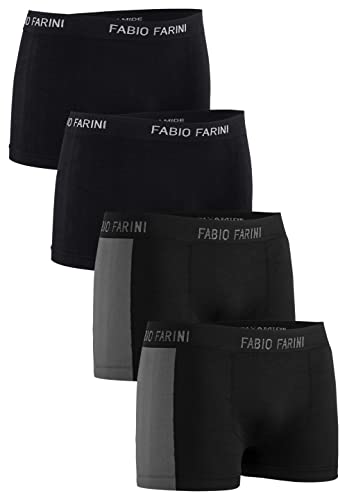 Fabio Farini 4er-Pack Seamless Boxershorts Unterhosen Männer aus Microfaser, Nahtlose Retroshorts für Herren im Multi-Set - Set 30 M von Fabio Farini