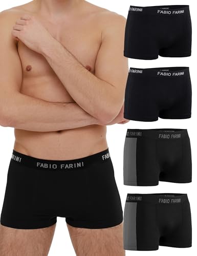 Fabio Farini - 4er-Pack Seamless Boxershorts Unterhosen Männer aus Microfaser, Nahtlose Retroshorts für Herren Multi-Set - Set 30 M von Fabio Farini