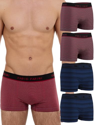 Fabio Farini - 4er-Pack Seamless Boxershorts Unterhosen Männer aus Microfaser, Nahtlose Retroshorts für Herren Multi-Set - Set 31 L von Fabio Farini