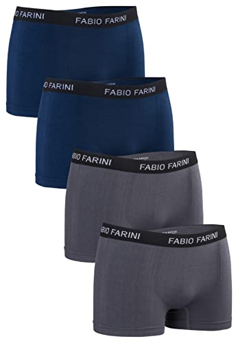 Fabio Farini 4er-Pack Seamless Boxershorts Unterhosen Männer aus Microfaser, Nahtlose Retroshorts für Herren im Multi-Set - Set 14 L von Fabio Farini