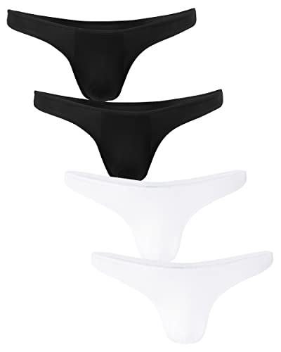 Fabio Farini - 4er-Pack maskuline Herren String-Tangas in kräftigem Rot, Nachtschwarz, dunklem Blau oder Weiß - 2X Weiß/2x Schwarz XXL Fabio Farini - 4er-Pack maskuline Herren String-Tangas in kräftigem Rot, Nachtschwarz, dunklem Blau oder Weiß - 2X Weiß/2x Schwarz XXL von Fabio Farini