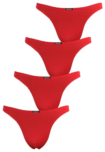 Fabio Farini - 4er-Pack maskuline Herren String-Tangas in kräftigem Rot, Nachtschwarz, dunklem Blau oder - 4X Rot S Fabio Farini - 4er-Pack maskuline Herren String-Tangas in kräftigem Rot, Nachtschwarz, dunklem Blau oder - 4X Rot S von Fabio Farini