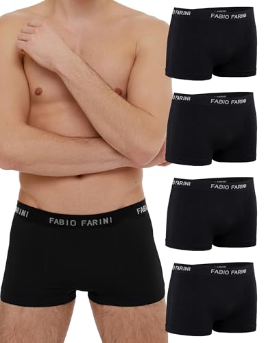 Fabio Farini - 4er-Pack Seamless Boxershorts Unterhosen Männer aus Microfaser, Nahtlose Retroshorts für Herren im Multi-Set - Set 8 L von Fabio Farini