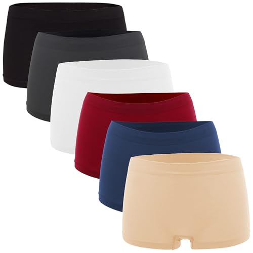 Fabio Farini - Damen Panties 6er Pack Hipsters Boxershorts nahtlos, Seamless aus weichem Microfaser-Gewebe Multifarb Set L-XL (40/42) von Fabio Farini