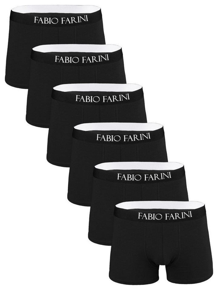 Fabio Farini Boxershorts Eng anliegende Herren Unterhosen - Männer Retroshorts (6-St) aus Baumwolle, ohne kratzenden Zettel von Fabio Farini