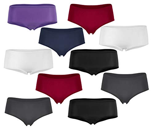 Fabio Farini - Damen Pantys Hipster mit und ohne Spitze 5/10/15/20 10er Pack Ohne Spitze 38 von Fabio Farini