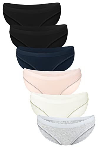 Fabio Farini Damen Pantys Bikini-Slips 4er & 6er Pack Mehrere Farben und Größen, 95% atmungsaktive Baumwolle S Multicolor von Fabio Farini