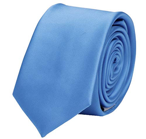 Fabio Farini - Herren Krawatte 6cm Breite einfarbig - elegante Unifarben Männer Schlipse für Arbeit Business Anzug Büro Blau Himmelblau von Fabio Farini