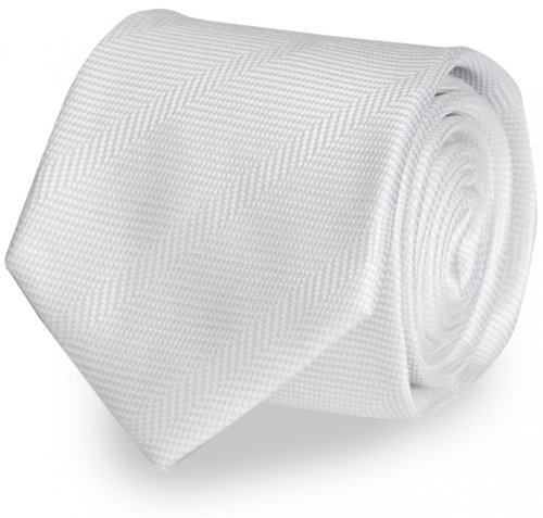 Fabio Farini - Klassische Herren Krawatte Unifarben - 8cm Breite - einfarbige und elegante Unicolor Schlipse für jeden Anlass wie Hochzeit, Konfirmation oder Business Weiß von Fabio Farini