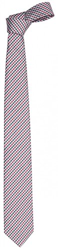 Fabio Farini - Elegante Herren Krawatte kariert - 8cm Breite in verschiedenen Farben - Schlips mit Karomuster Mehrfarbig Rot Weiß Dunkelblau von Fabio Farini