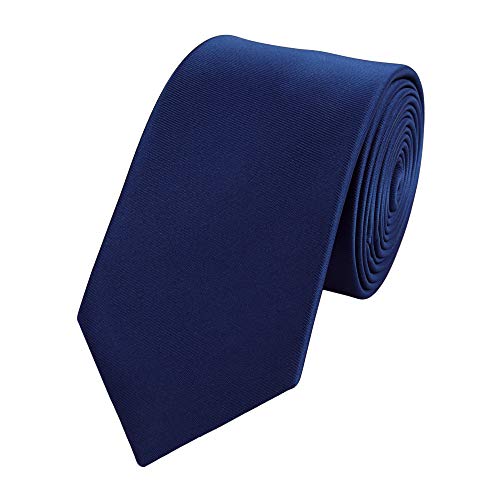 Fabio Farini - Herren Krawatte 6cm Breite einfarbig - elegante Unifarben Männer Schlipse für Arbeit Business Anzug Büro Blau Royalblau von Fabio Farini