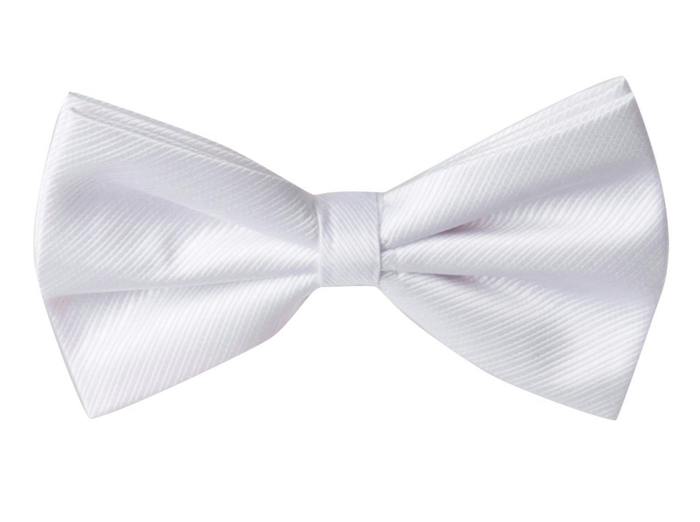 Fabio Farini Fliege Herren Einfarbige Fliegen - Männer Querbinder Vorgebunden Uni (mit Box, Unifarben) strukturiert Streifen - Weiß von Fabio Farini
