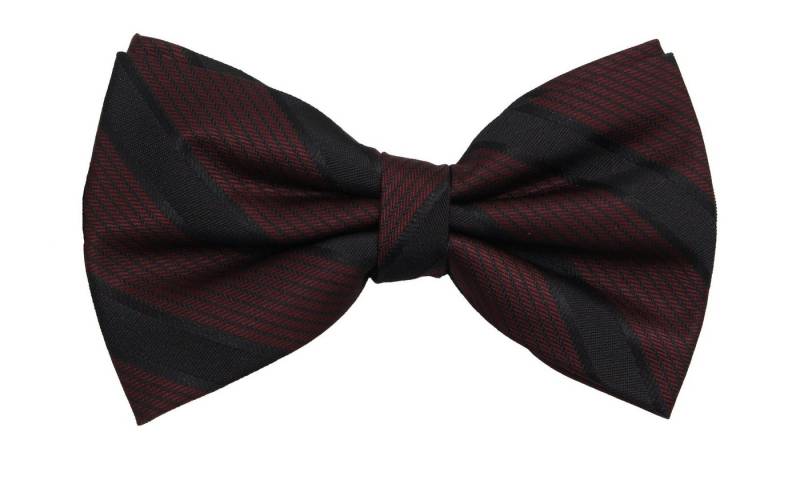 Fabio Farini Fliege Rote Herren Fliegen - Männer Querbinder Vorgebunden Bowtie (Gestreift) Streifen - Dunkelbraun - Chestnut/Schwarz von Fabio Farini