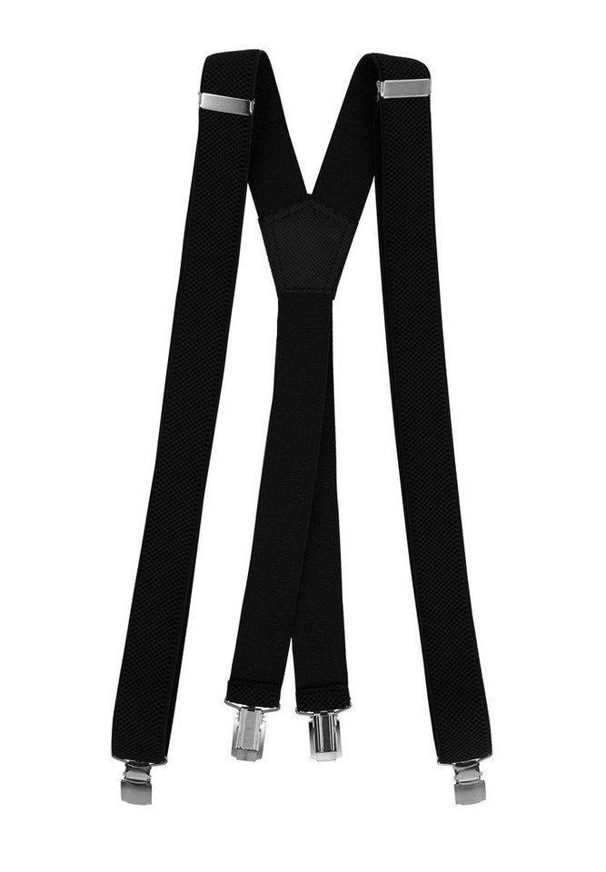Fabio Farini Hosenträger Schmales X-Design mit 3cm Breite verstellbar mit extra starken Clipverschluss, Schwarz von Fabio Farini