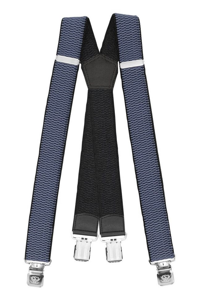 Fabio Farini Hosenträger 4cm Breites X-Design verstellbar mit extra starken Clipverschluss, Hellblau von Fabio Farini