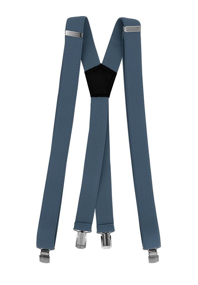 Fabio Farini Hosenträger Schmales X-Design mit 3cm Breite verstellbar mit extra starken Clipverschluss, Hellblau von Fabio Farini